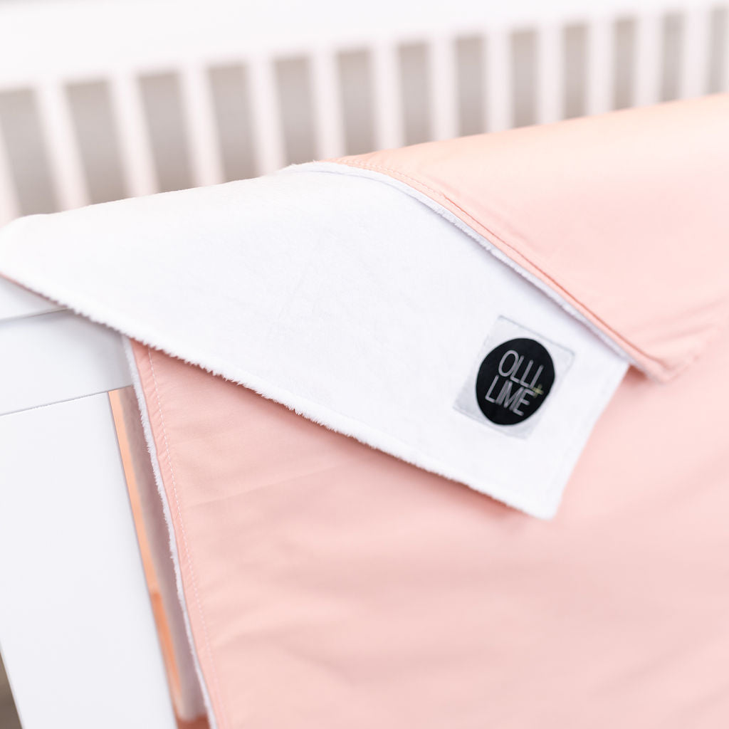 Hushy Blushy - Deluxe Nursery Bedding Set - Blush - Olli+Lime